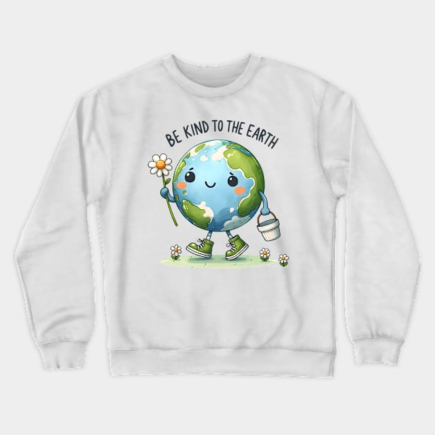 Be Kind to the Earth Crewneck Sweatshirt by MZeeDesigns